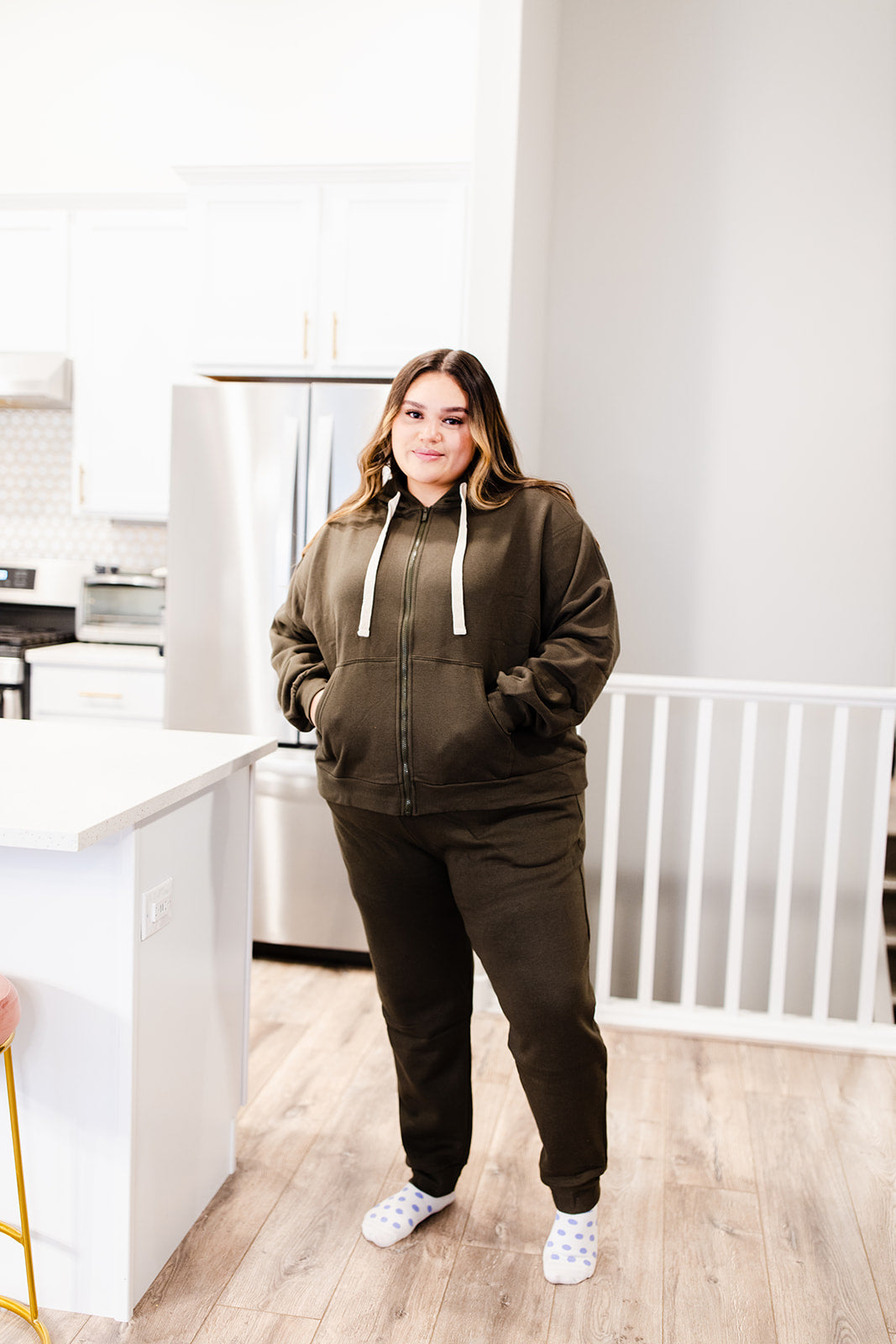 Ease My Shivers Matching Set In OLIVE**