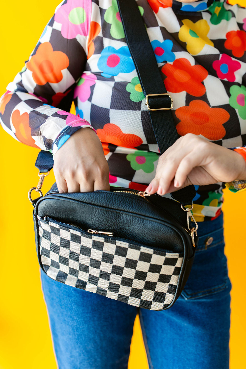 Checkered Camera Bag