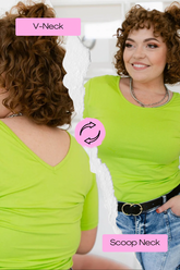 TABY ORIGINAL: Versa Tee In GREEN APPLE* IN SIZES XS-5X** BUNDLE AND SAVE***