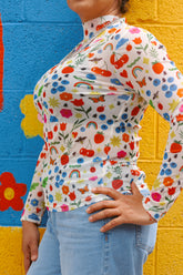 TABY ORIGINAL: Mañana Será Bonito Peekaboo Mesh top IN SIZES XS-5X***