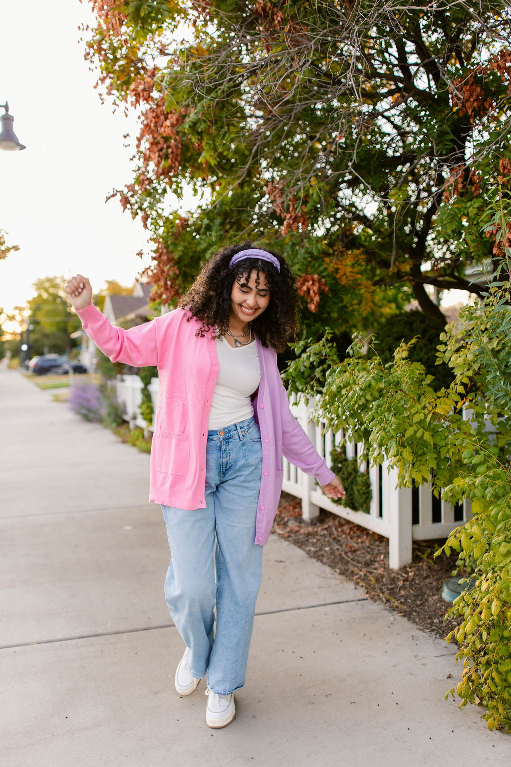 TABY ORIGINAL: The Yin To My Yang Cardigan In LAVENDER & PINK** In Sizes XS-5X!***