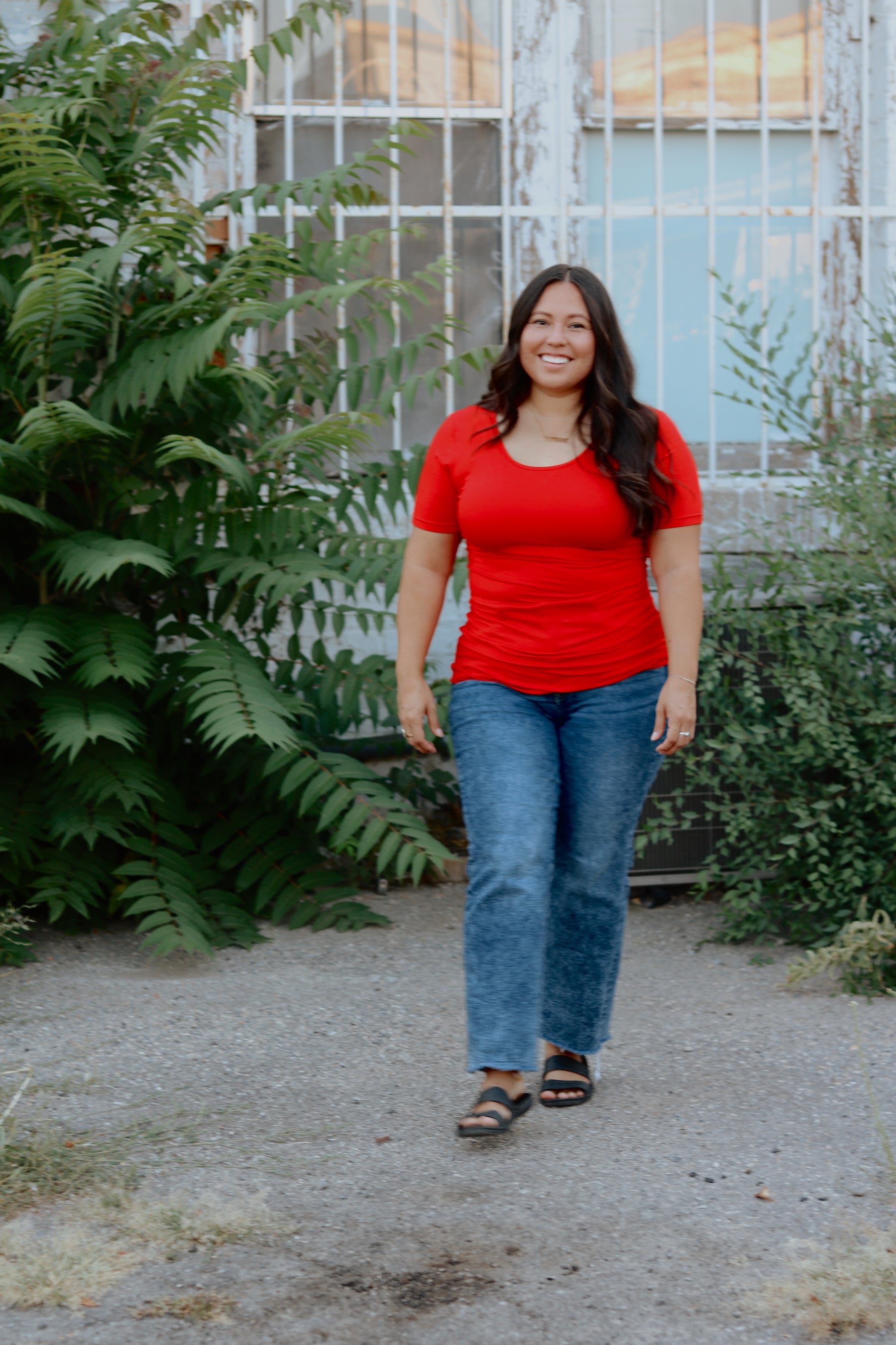 TABY ORIGINAL: Versa Tee In RED*** IN SIZES XS-5X** BUNDLE AND SAVE***