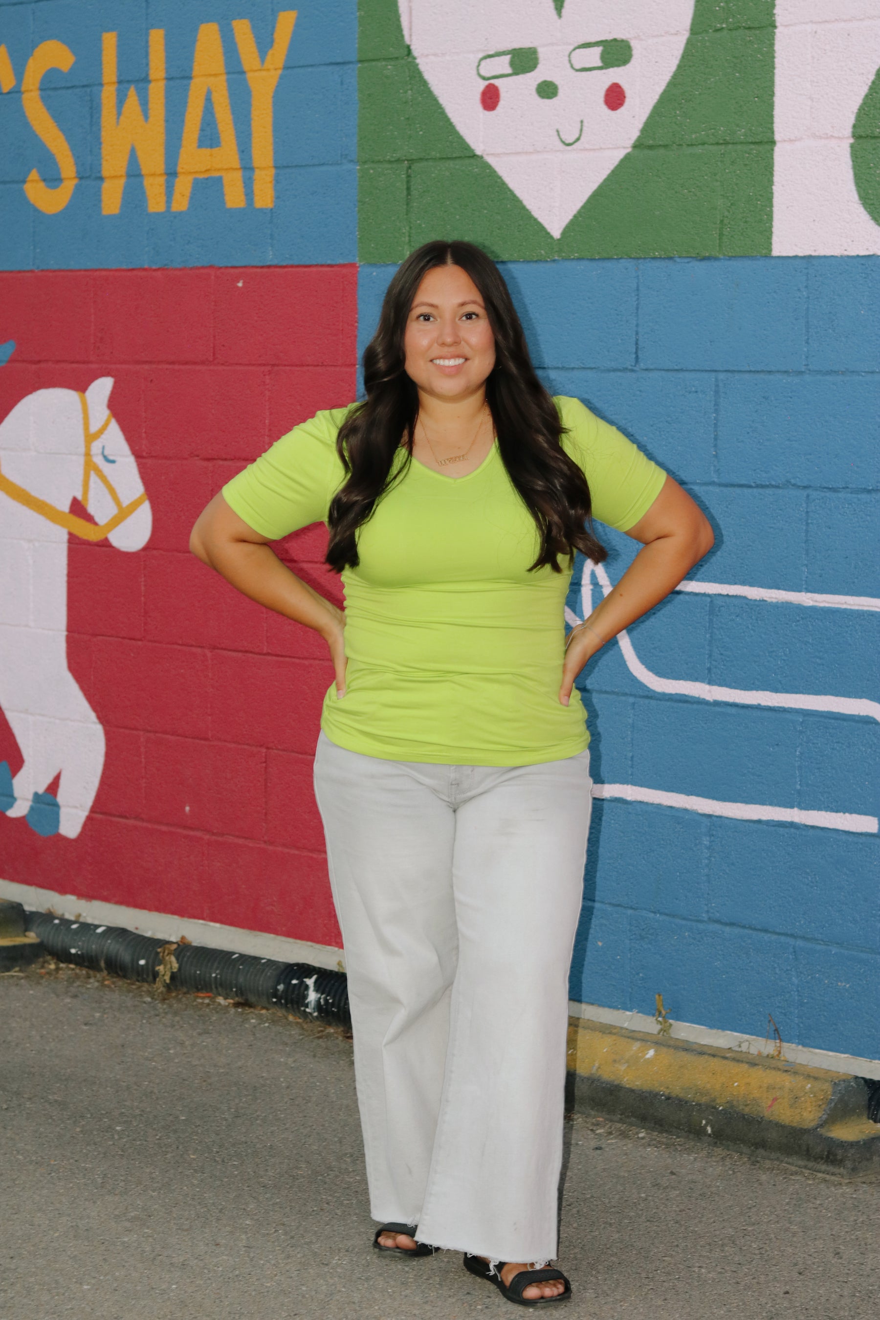 TABY ORIGINAL: Versa Tee In GREEN APPLE* IN SIZES XS-5X** BUNDLE AND SAVE***