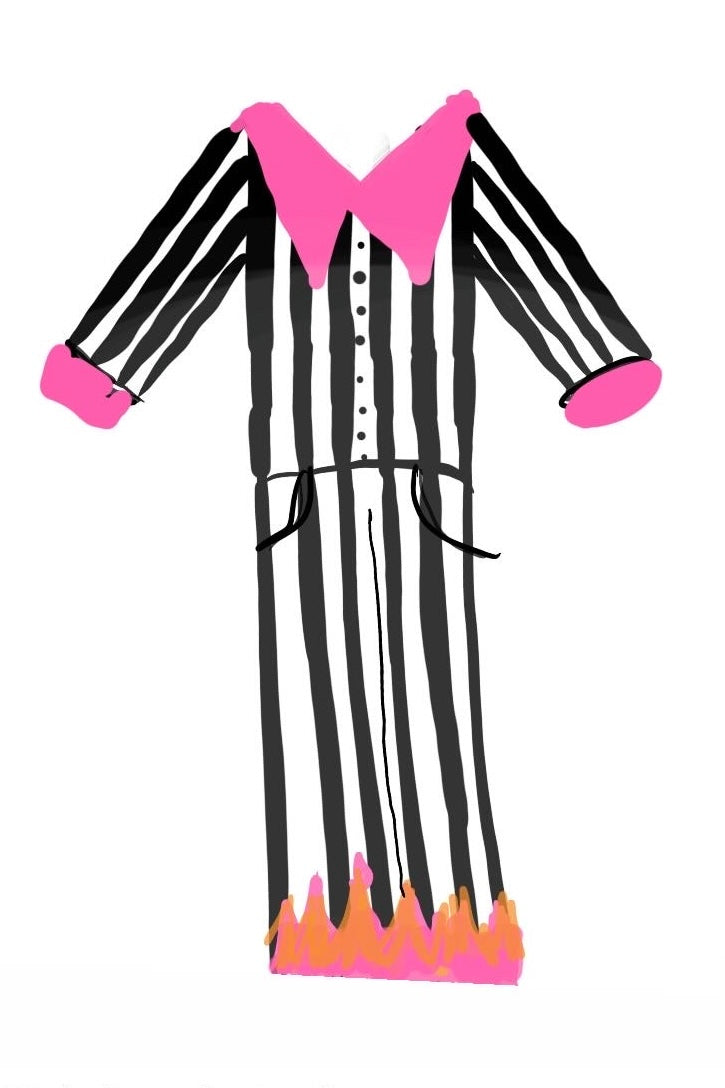 TABY ORIGINAL: Pretty In Flames Long Sleeve Plisse Pant Set in Sizes XS-5X** PREORDER***