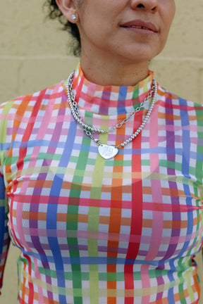 TABY ORIGINAL: Get Noticed Peekaboo Mesh top IN SIZES XS-5X***