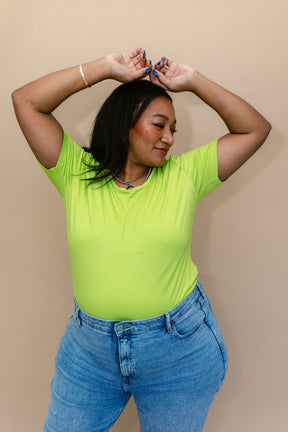 TABY ORIGINAL: Versa Tee In GREEN APPLE* IN SIZES XS-5X** BUNDLE AND SAVE***