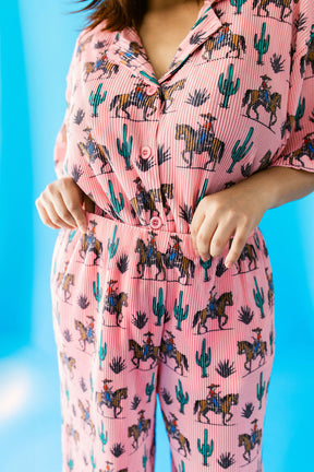 TABY ORIGINAL:Rebel Rose Plisse Pant Set In Sizes XS-5X***