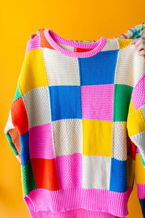 TABY ORIGINAL: Mixed Signals Color Blocking Sweater*** Sizes XS-5X!*** PREORDER PROMO***
