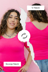 TABY ORIGINAL: Versa Tee In PINK*** IN SIZES XS-5X** BUNDLE AND SAVE***