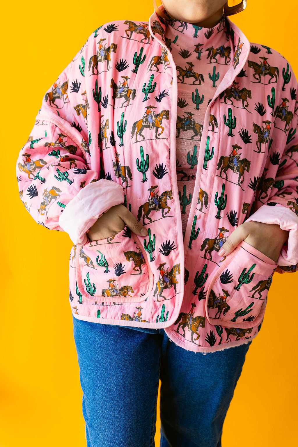 TABY ORIGINAL: Rebel Rose Quilted Jacket In Sizes XS-5X!** PREORDER***