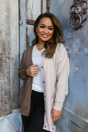 TABY ORIGINAL: The Yin To My Yang Cardigan In MOCHA LATTE** In Sizes XS-5X!***