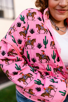 TABY ORIGINAL: Rebel Rose Quilted Jacket In Sizes XS-5X!** PREORDER***