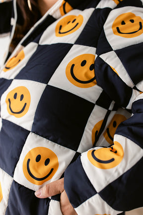 TABY ORIGINAL: Happily Checked Out Puffer Coat In Sizes XS-5X!***