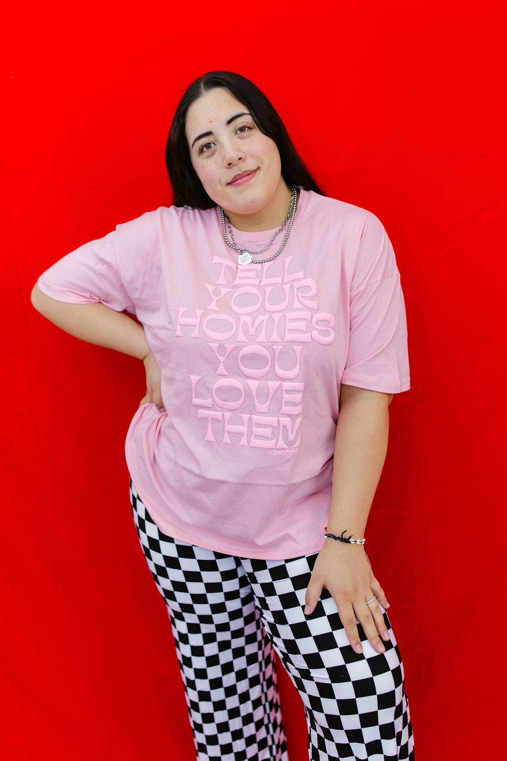 TABY ORIGINAL: Tell Your Homies You Love Them Boxy Tee EXTREME PUFF*** In PINK*** RESTOCKED****