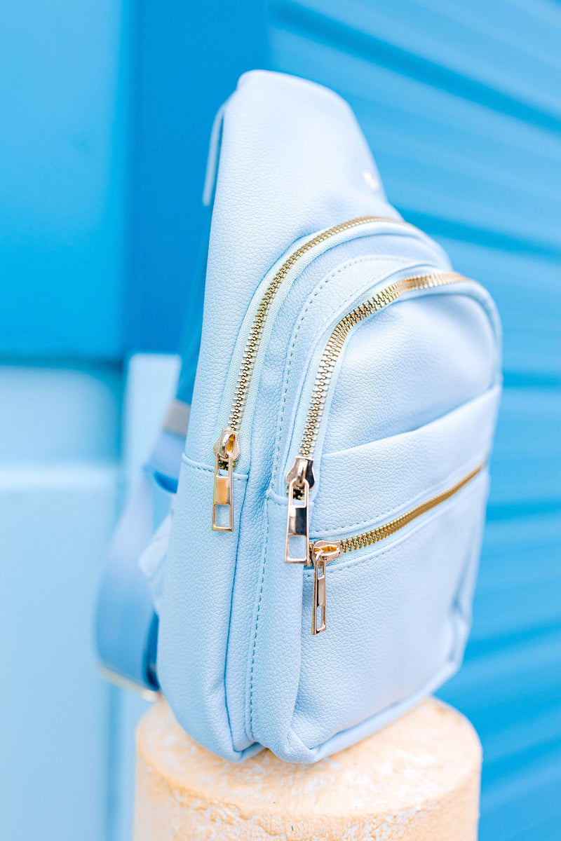 ★SOMEWHERE BUTTER.★ fle twoway bag baby blue CROSS - SOMEWHERE BUTTER.