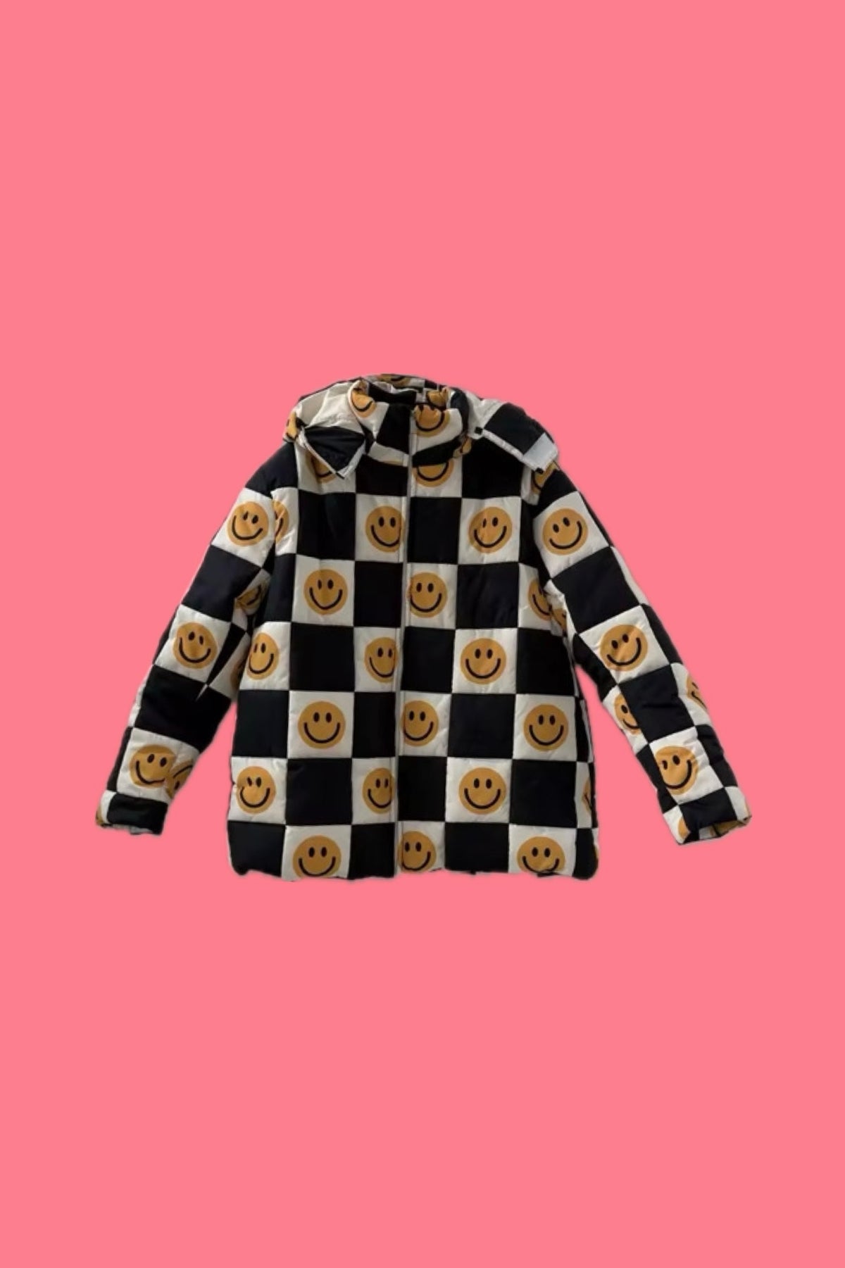 TABY ORIGINAL: Happily Checked Out Puffer Coat In Sizes XS-5X!** PREORDER***