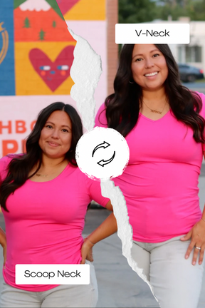 TABY ORIGINAL: Versa Tee In PINK*** IN SIZES XS-5X** BUNDLE AND SAVE***