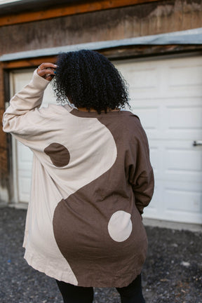 TABY ORIGINAL: The Yin To My Yang Cardigan In MOCHA LATTE** In Sizes XS-5X!***