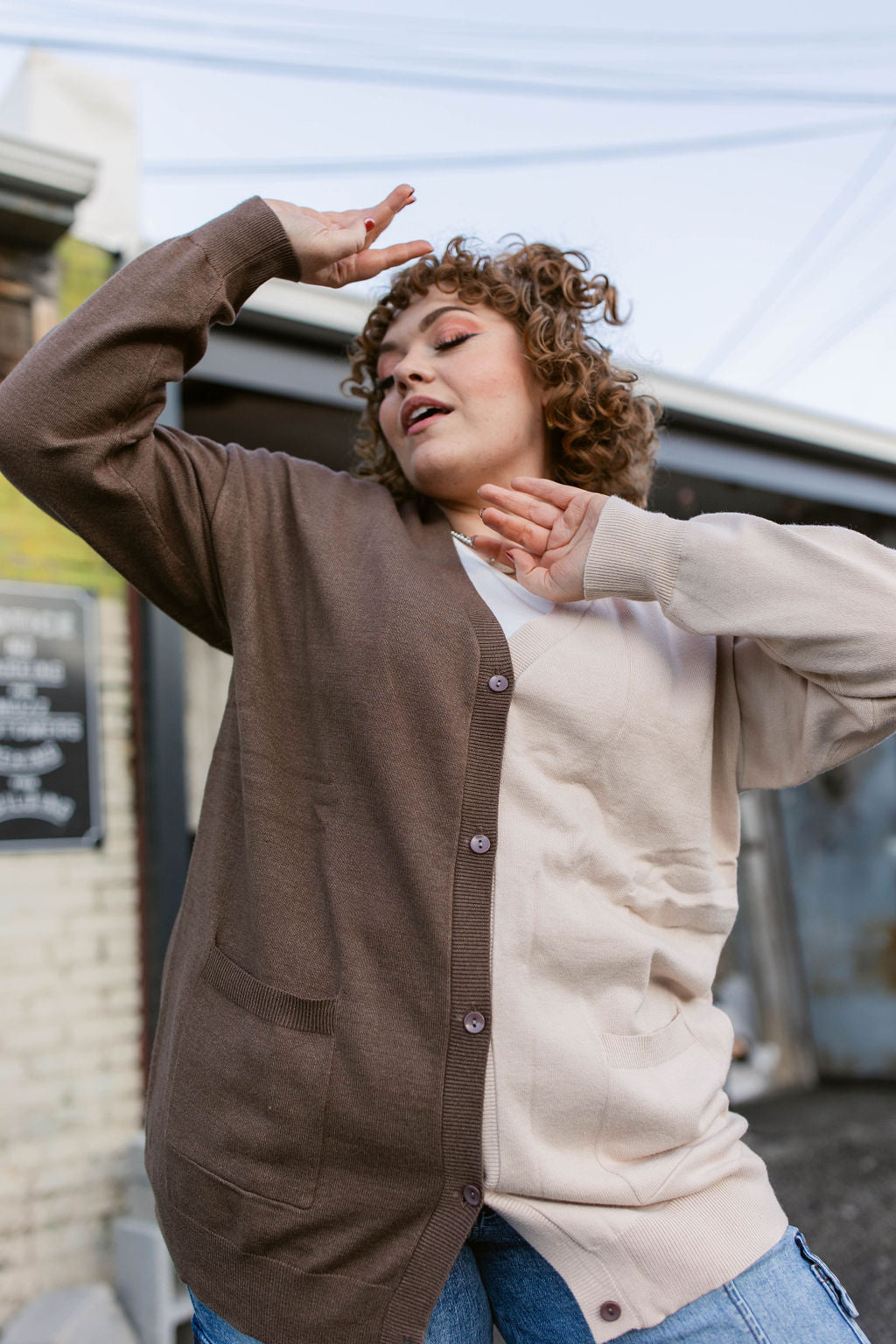 TABY ORIGINAL: The Yin To My Yang Cardigan In MOCHA LATTE** In Sizes XS-5X!***