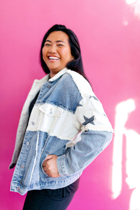 Mix And Match Denim Jacket TABY’S PICK***