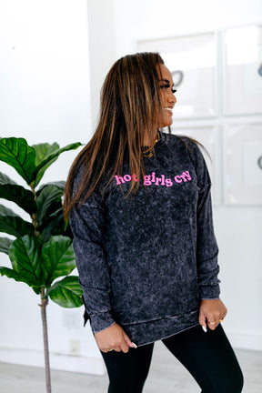TABY ORIGINAL: Hot Girls Cry Pullover In CHARCOAL*** PUFF***