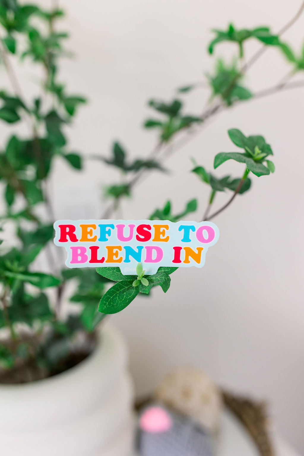 Refuse To Blend In Die Cut Sticker