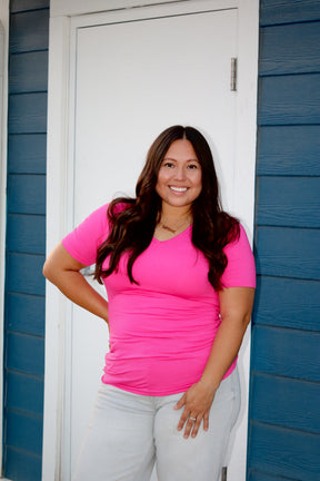 TABY ORIGINAL: Versa Tee In PINK*** IN SIZES XS-5X** BUNDLE AND SAVE***