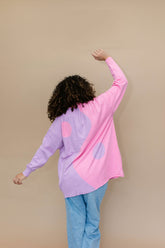 TABY ORIGINAL: The Yin To My Yang Cardigan In LAVENDER & PINK** In Sizes XS-5X!***