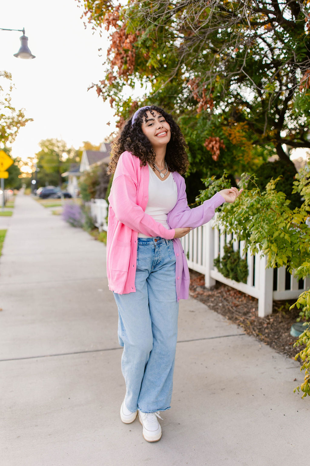 TABY ORIGINAL: The Yin To My Yang Cardigan In LAVENDER & PINK** In Sizes XS-5X!***