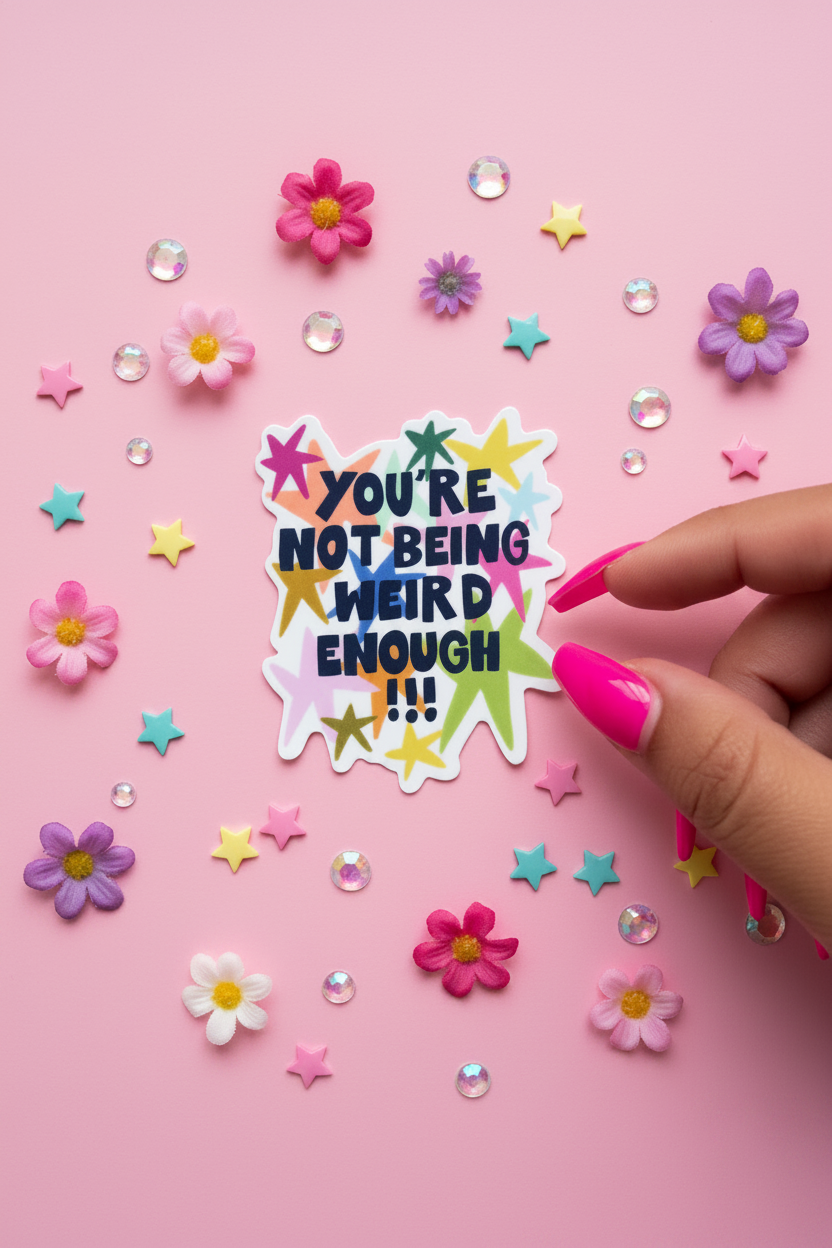 You're Not Being Weird Enough Sticker