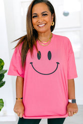 TABY ORIGINAL DESIGN: Smiley Boxy Tee PUFF*** IN Tooty Frooty***