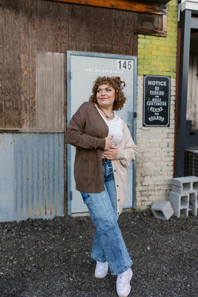 TABY ORIGINAL: The Yin To My Yang Cardigan In MOCHA LATTE** In Sizes XS-5X!***