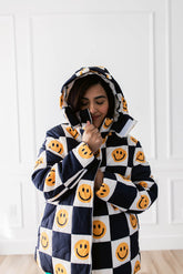 TABY ORIGINAL: Happily Checked Out Puffer Coat In Sizes XS-5X!***