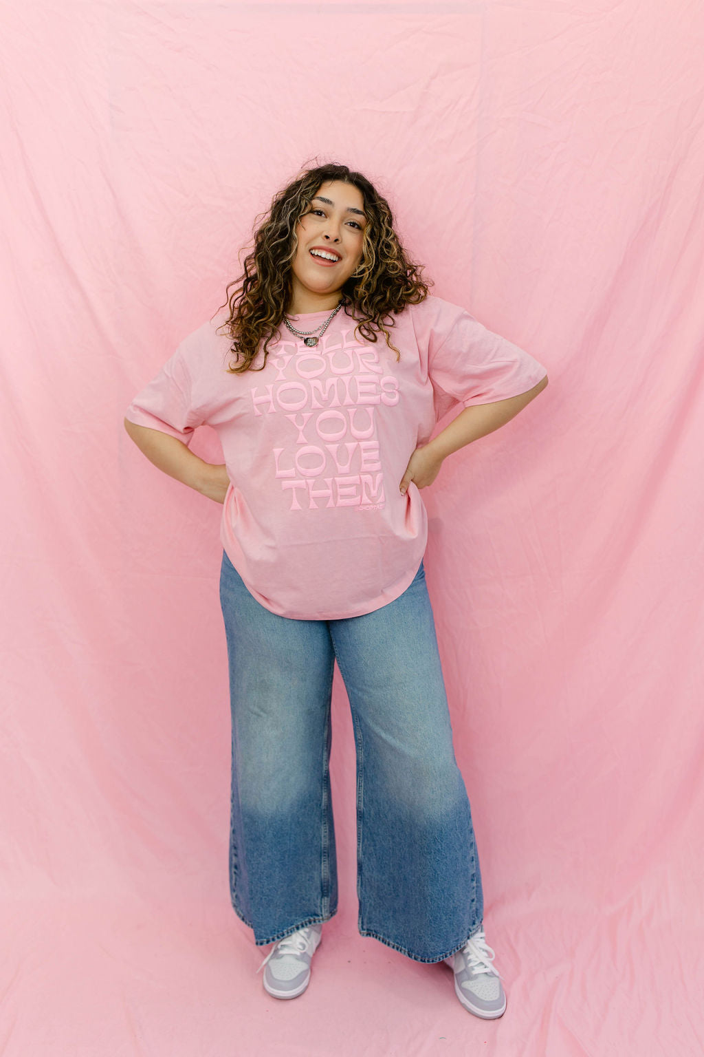 TABY ORIGINAL: Tell Your Homies You Love Them Boxy Tee EXTREME PUFF*** In PINK*** RESTOCKED****