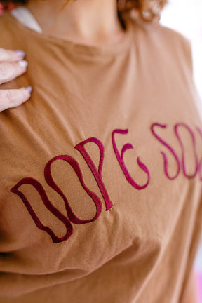 TABY ORIGINAL DESIGN: Dope Soul Tee EMBROIDERED***