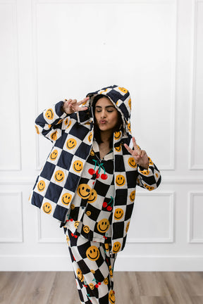 TABY ORIGINAL: Happily Checked Out Puffer Coat In Sizes XS-5X!***