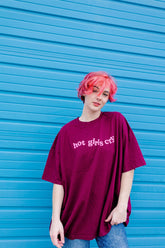 TABY ORIGINAL: Hot Girls Cry Longline In BURGUNDY***