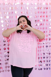 TABY ORIGINAL: Tell Your Homies You Love Them Boxy Tee EXTREME PUFF*** In PINK***