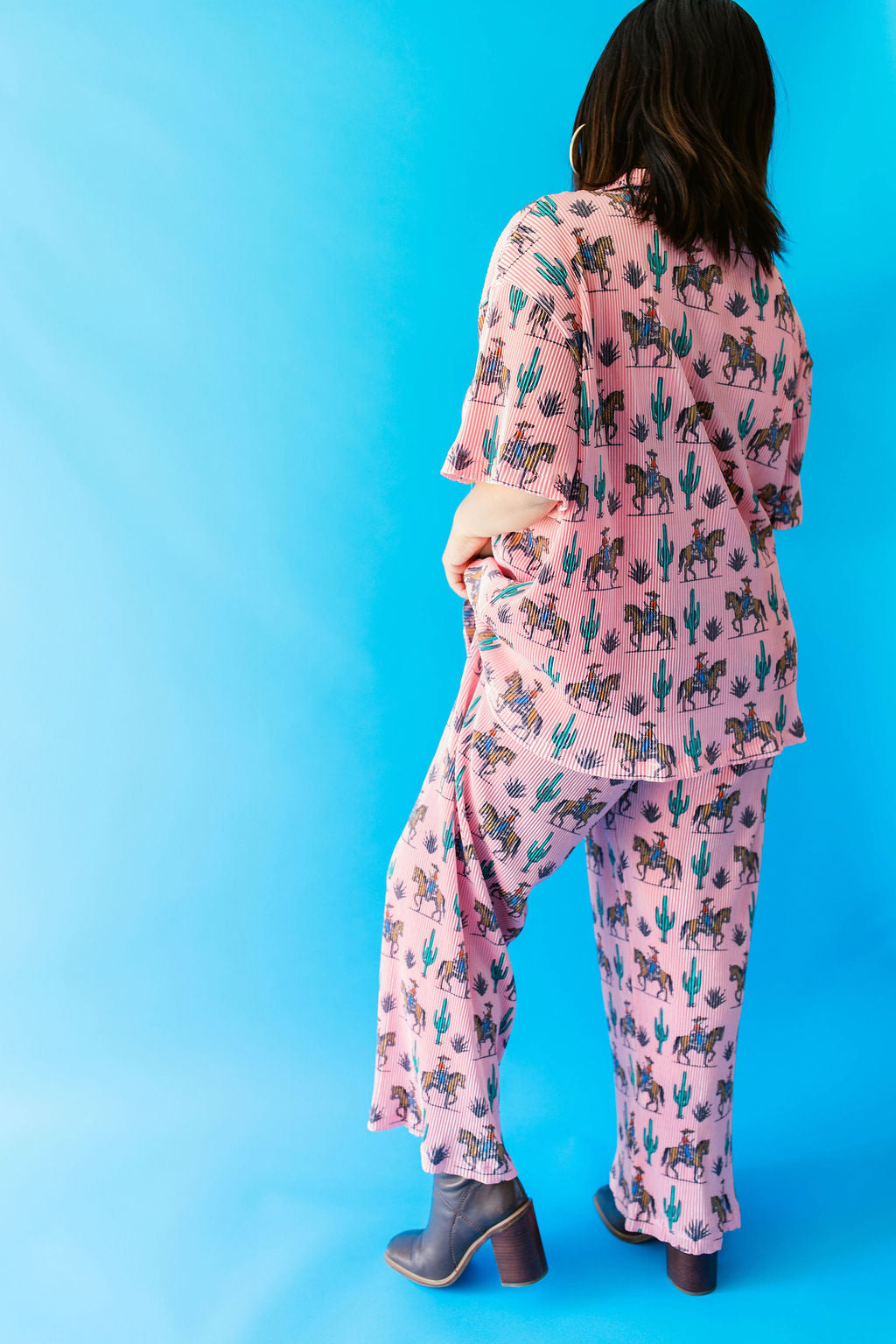 TABY ORIGINAL:Rebel Rose Plisse Pant Set In Sizes XS-5X***