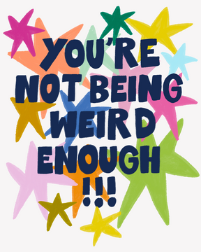 TABY ORIGINAL: You're Not Being Weird Enough Boxy Tee in sizes XS-5X***