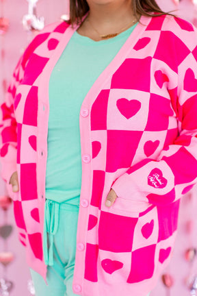 TABY ORIGINAL: Radical Self Love Cardigan In PINK*** Sizes XS-5X!***