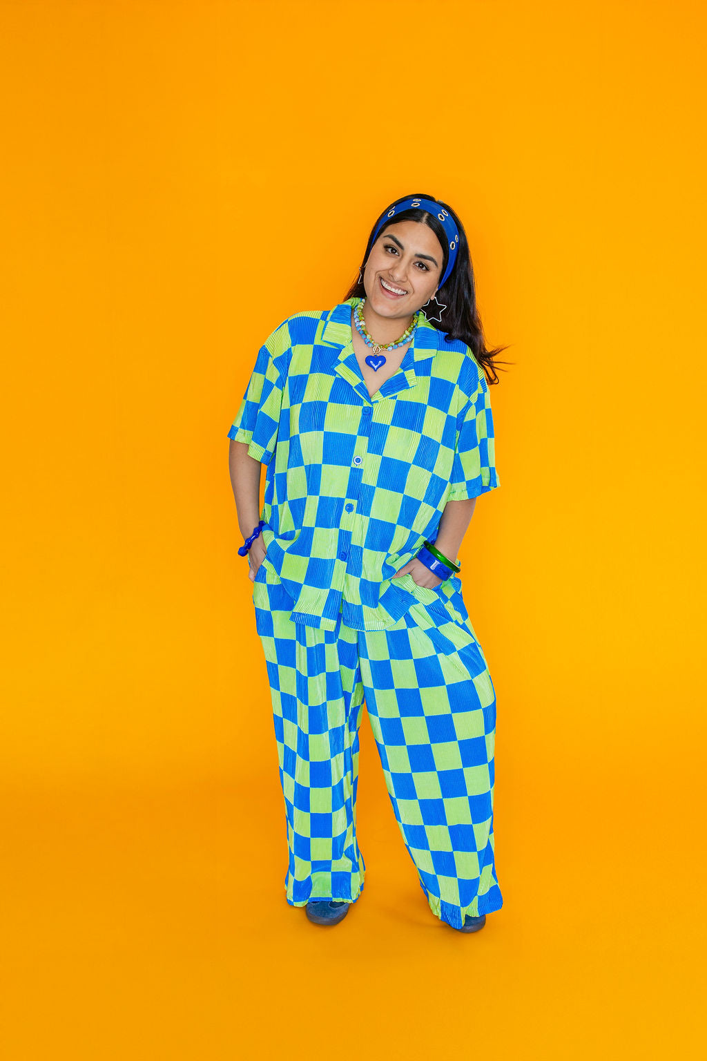 TABY ORIGINAL: Check Me Out 3 Piece Plissé Set (XS-5X)