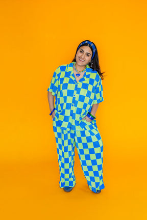 TABY ORIGINAL: Check Me Out 3 Piece Plissé Set (XS-5X)