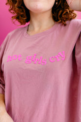 TABY ORIGINAL: Hot Girls Cry Boxy Tee In ORCHID***