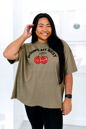 TABY ORIGINAL DESIGN: Doing My Best Boxy Tee In OLIVE **