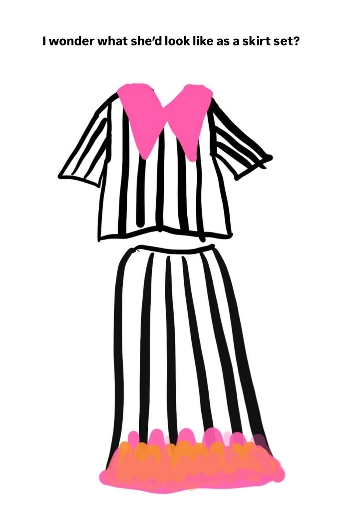 TABY ORIGINAL: Pretty In Flames Skirt Plisse Set in Sizes XS-5X** PREORDER***