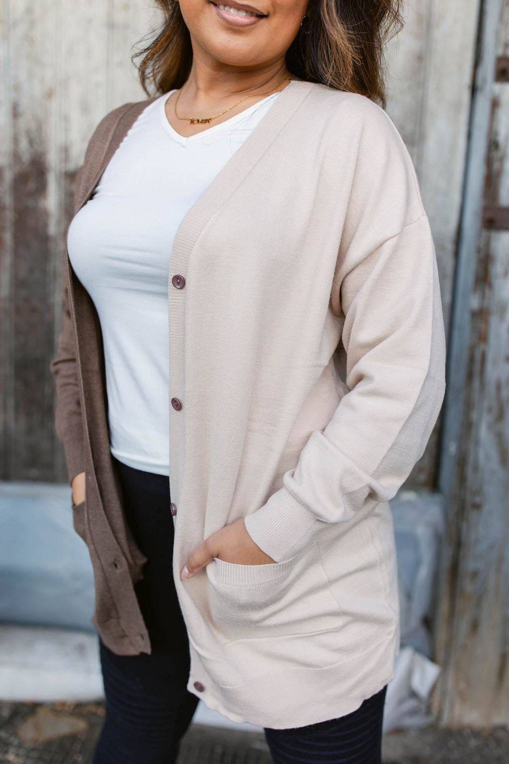 TABY ORIGINAL: The Yin To My Yang Cardigan In MOCHA LATTE** In Sizes XS-5X!***