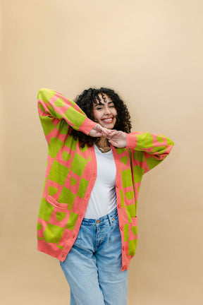 TABY ORIGINAL: Radical Self Love Cardigan In CACTUS KISS*** Sizes XS-5X!***