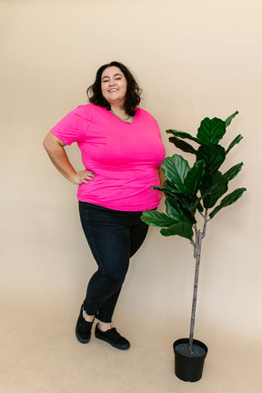 TABY ORIGINAL: Versa Tee In PINK*** IN SIZES XS-5X** BUNDLE AND SAVE***