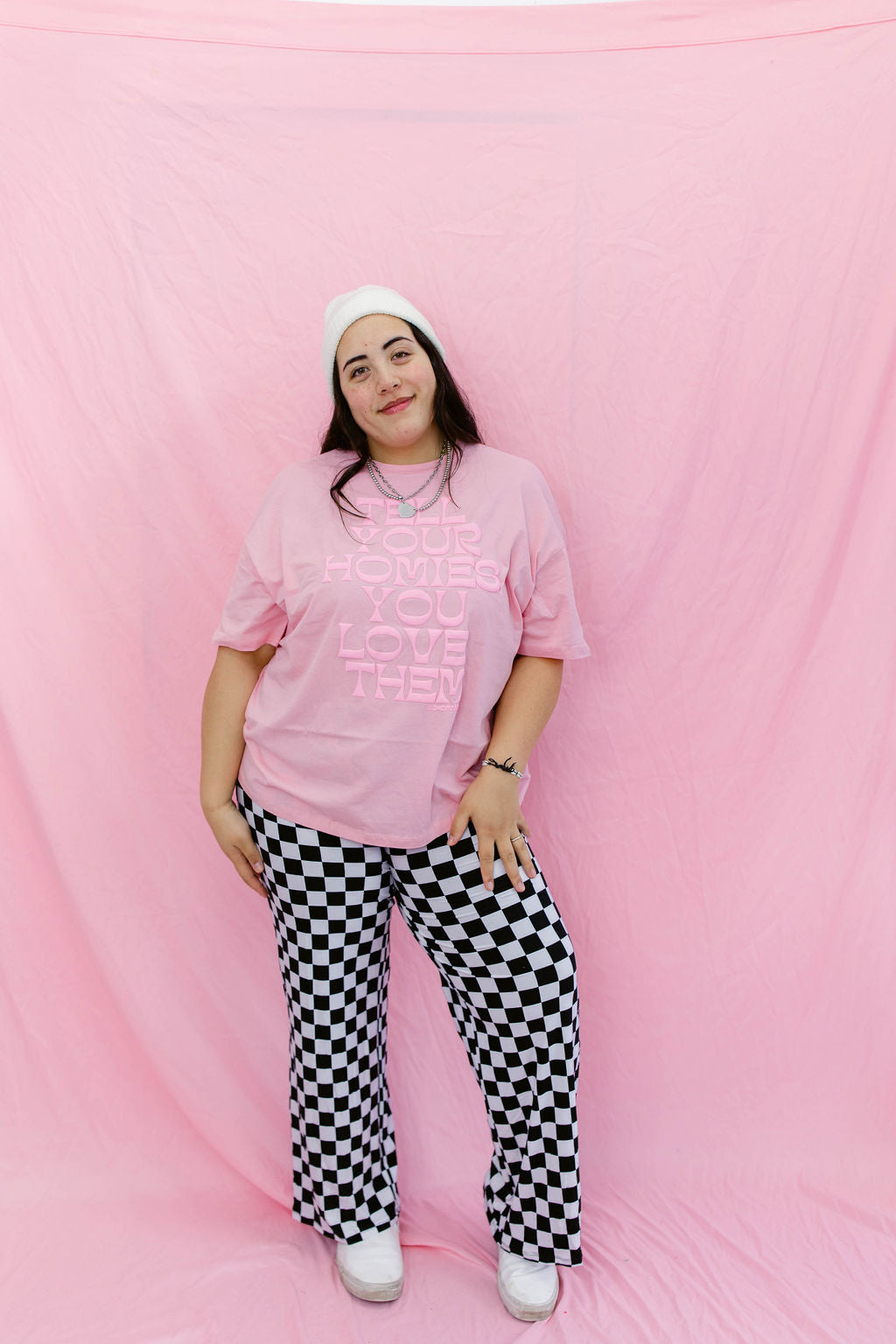 TABY ORIGINAL: Tell Your Homies You Love Them Boxy Tee EXTREME PUFF*** In PINK*** RESTOCKED****